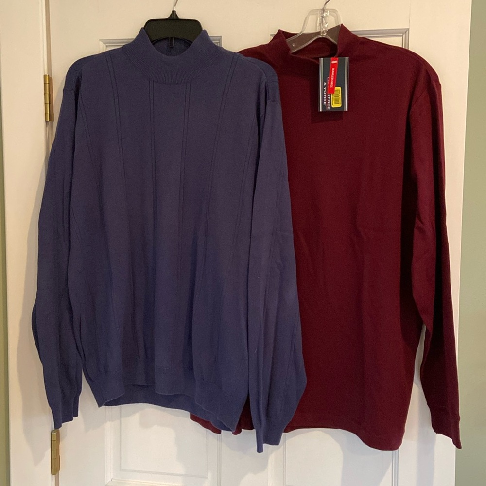 Men’s Cotton Mock Neck Pullovers Medium